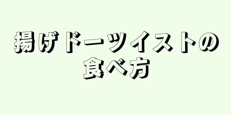 揚げドーツイストの食べ方