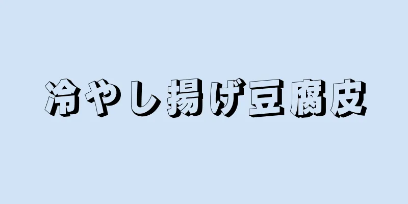 冷やし揚げ豆腐皮