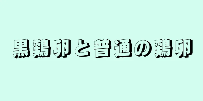 黒鶏卵と普通の鶏卵