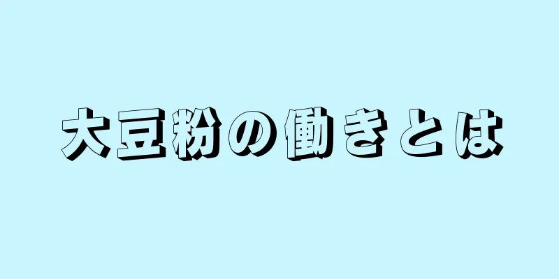 大豆粉の働きとは