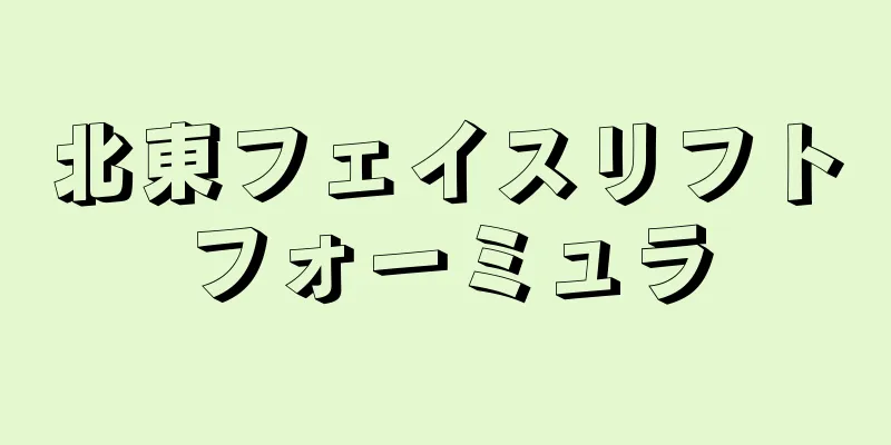 北東フェイスリフトフォーミュラ