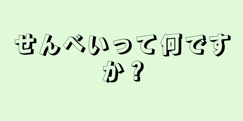 せんべいって何ですか？