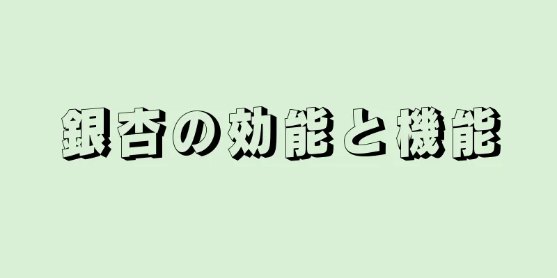 銀杏の効能と機能