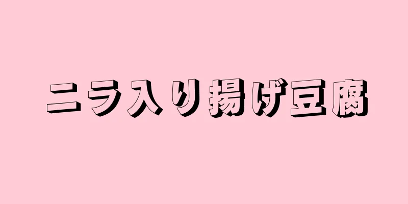 ニラ入り揚げ豆腐