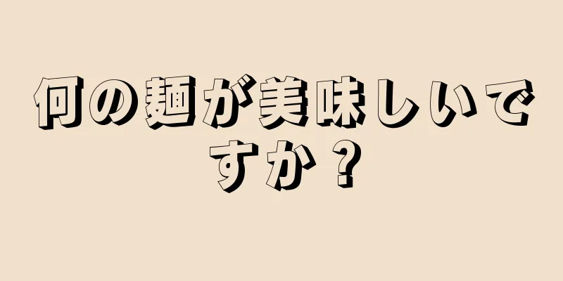 何の麺が美味しいですか？