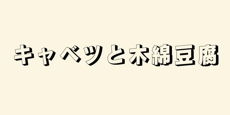 キャベツと木綿豆腐