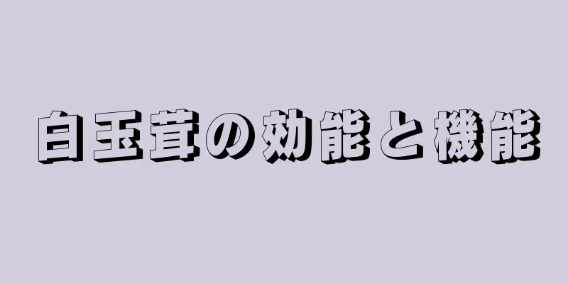 白玉茸の効能と機能