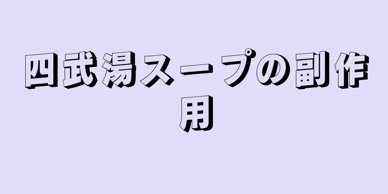 四武湯スープの副作用