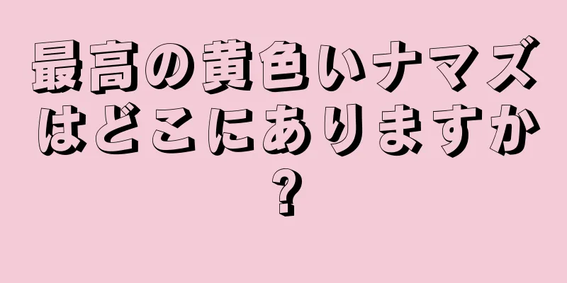 最高の黄色いナマズはどこにありますか?