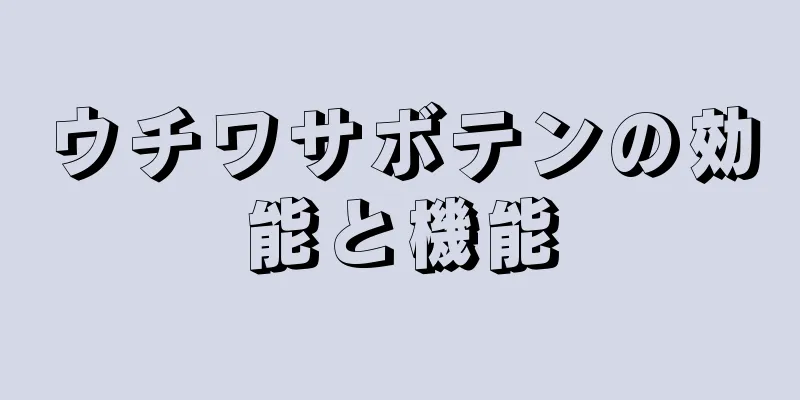 ウチワサボテンの効能と機能