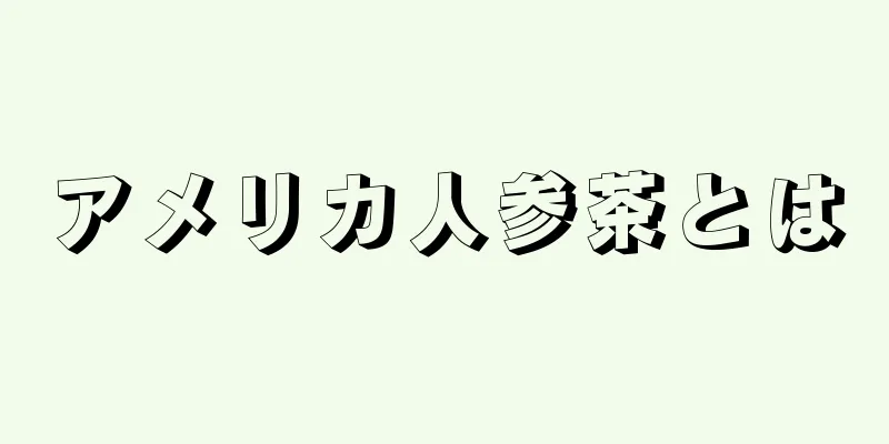 アメリカ人参茶とは