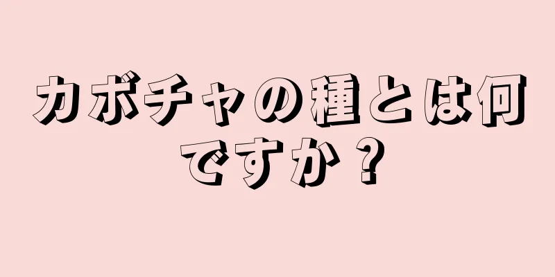 カボチャの種とは何ですか？