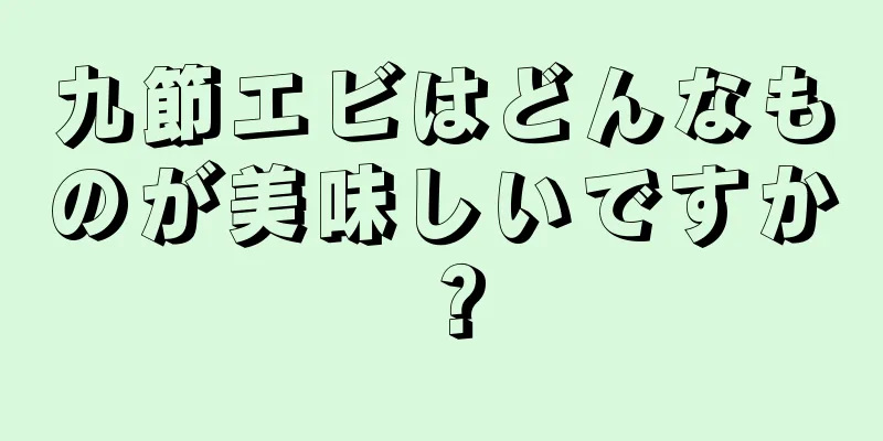 九節エビはどんなものが美味しいですか？