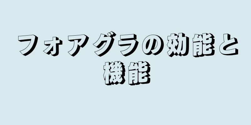 フォアグラの効能と機能