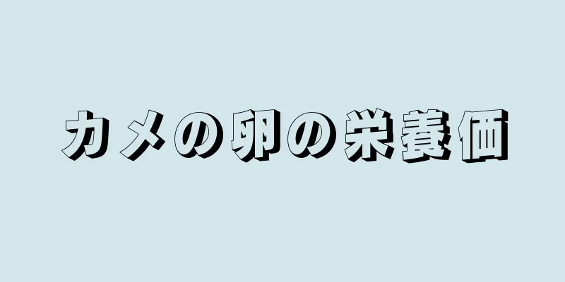 カメの卵の栄養価