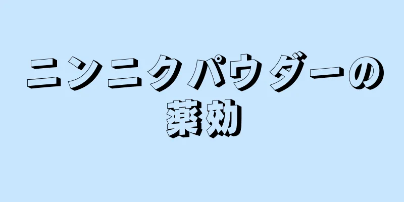 ニンニクパウダーの薬効