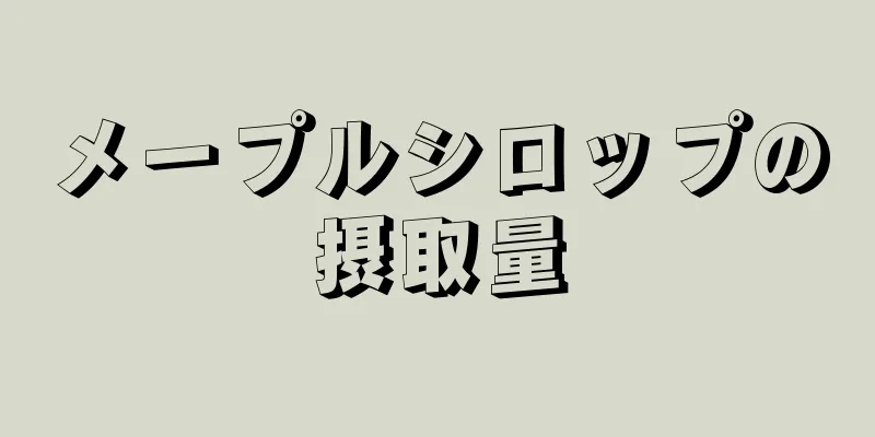 メープルシロップの摂取量