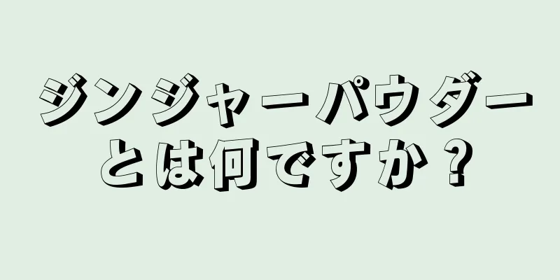 ジンジャーパウダーとは何ですか？