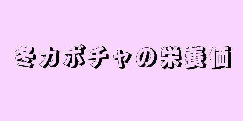 冬カボチャの栄養価