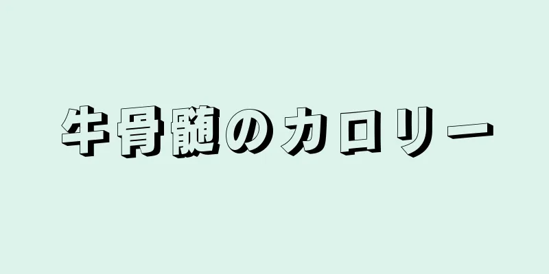 牛骨髄のカロリー