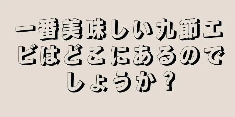 一番美味しい九節エビはどこにあるのでしょうか？