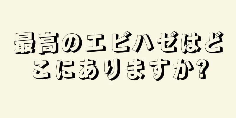 最高のエビハゼはどこにありますか?