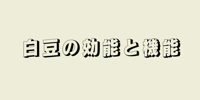 白豆の効能と機能