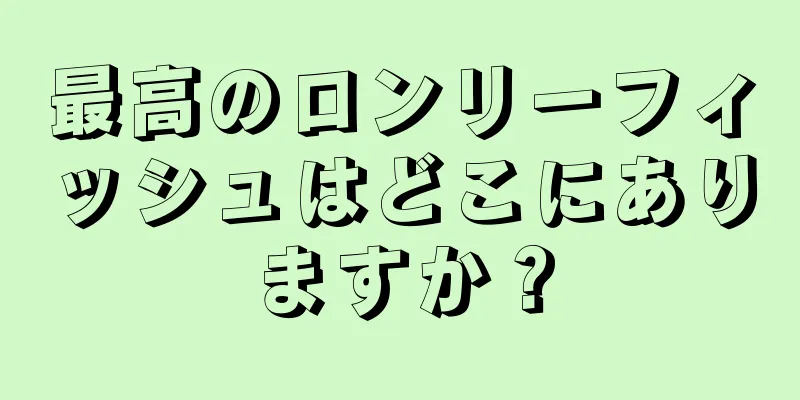 最高のロンリーフィッシュはどこにありますか？