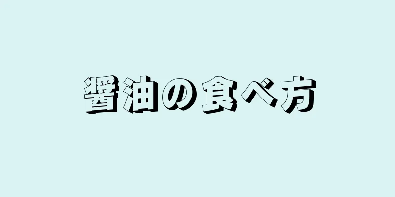 醤油の食べ方