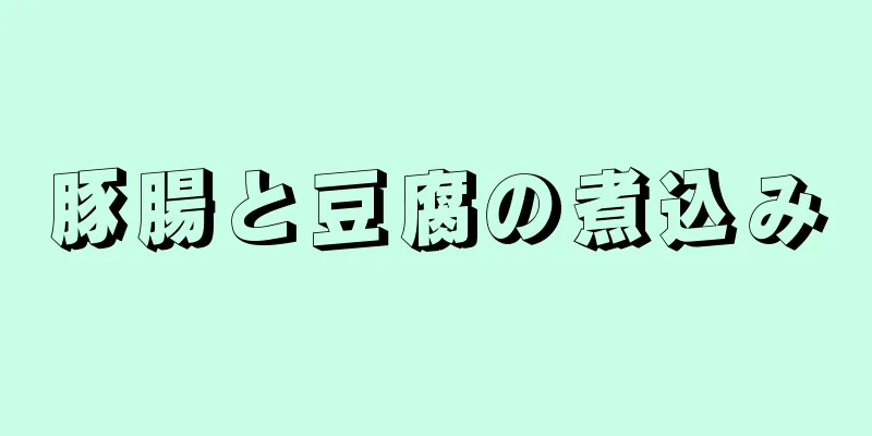 豚腸と豆腐の煮込み