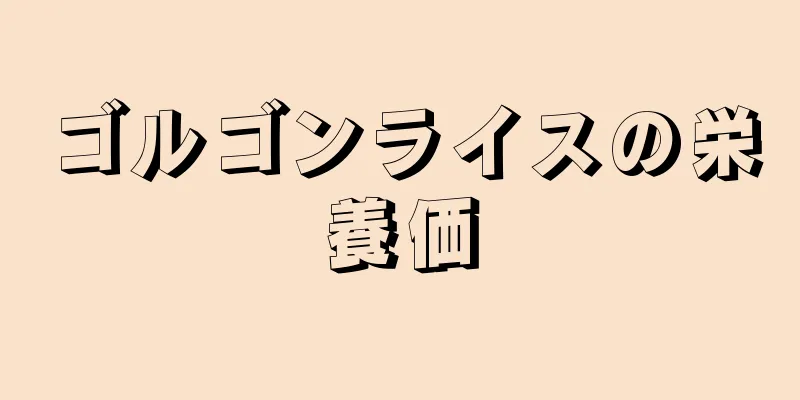 ゴルゴンライスの栄養価