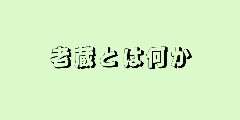 老蔵とは何か