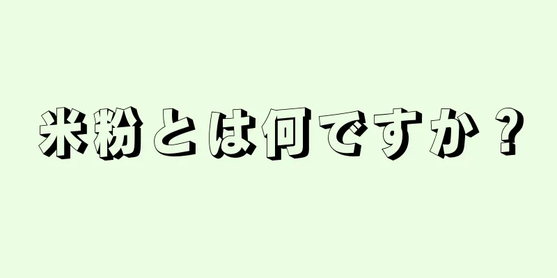 米粉とは何ですか？