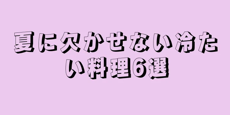 夏に欠かせない冷たい料理6選