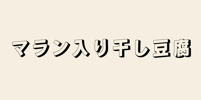 マラン入り干し豆腐