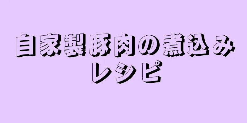 自家製豚肉の煮込みレシピ