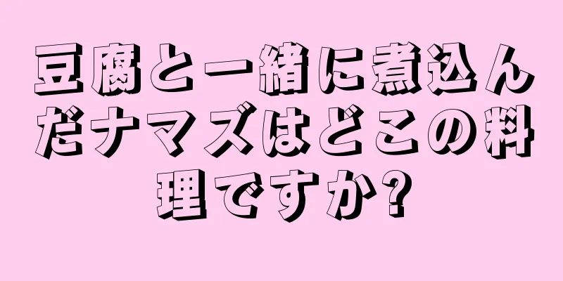 豆腐と一緒に煮込んだナマズはどこの料理ですか?