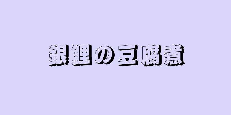 銀鯉の豆腐煮