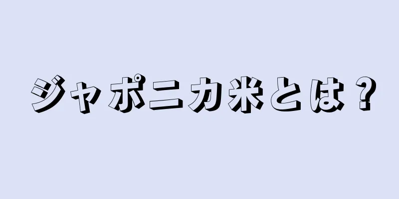 ジャポニカ米とは？