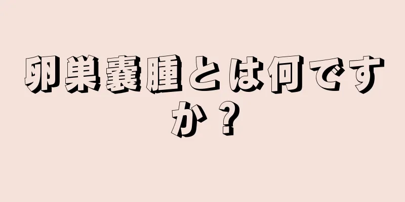 卵巣嚢腫とは何ですか？