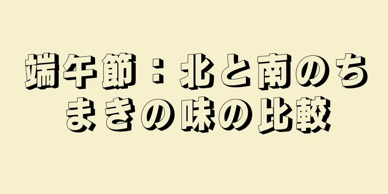 端午節：北と南のちまきの味の比較