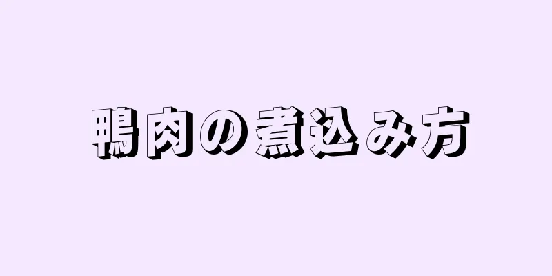 鴨肉の煮込み方