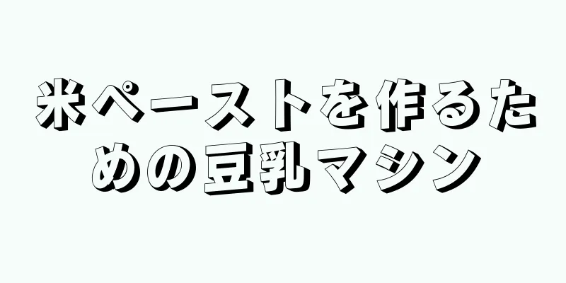 米ペーストを作るための豆乳マシン