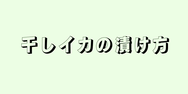 干しイカの漬け方