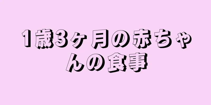 1歳3ヶ月の赤ちゃんの食事