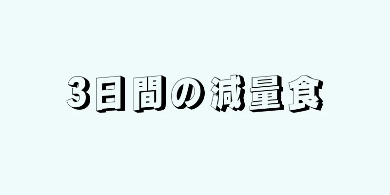 3日間の減量食