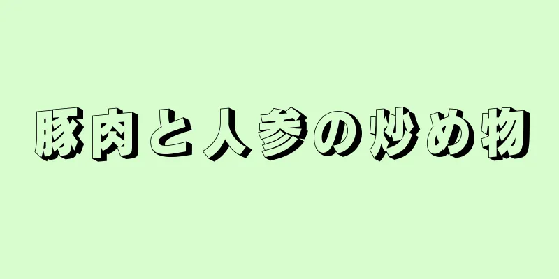 豚肉と人参の炒め物