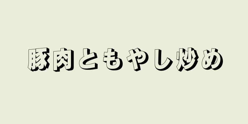 豚肉ともやし炒め