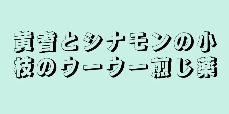 黄耆とシナモンの小枝のウーウー煎じ薬