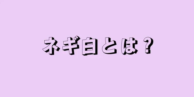 ネギ白とは？